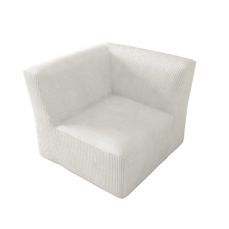 90.9Cm Wide Corner Chair, Beige