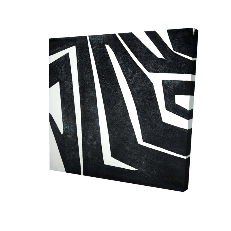 Labyrinthe - formes en toile blanche pour une décoration intérieure élégante, H 8 po x l 8 po