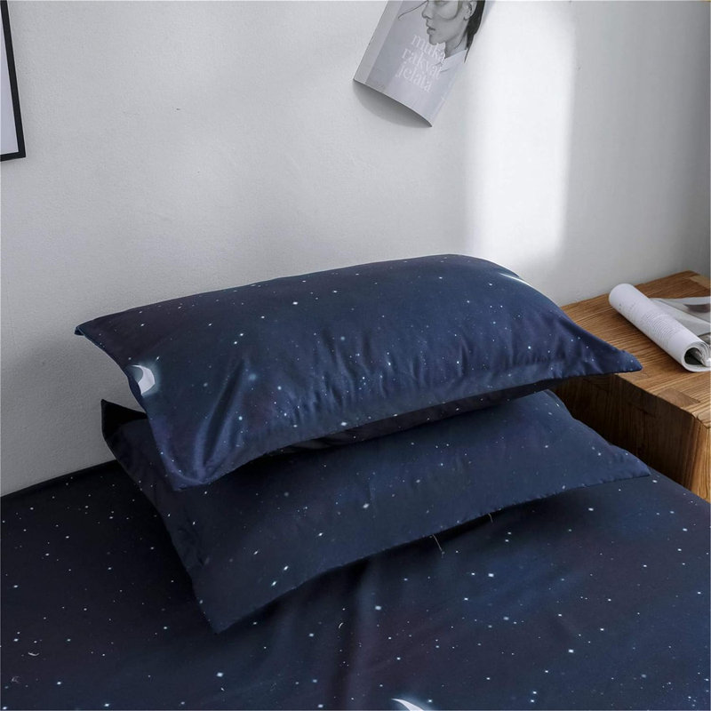 Nillie Bedding, Housse de couette pour très grand lit et 2 taies, Étoile marine