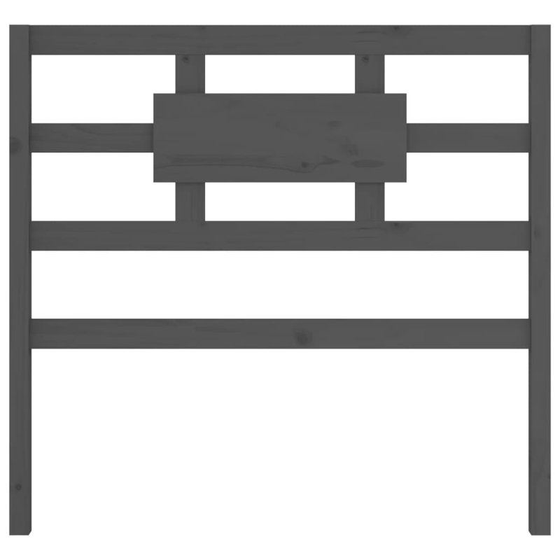 Huth Solid Pine Wood Headboard, 80.5 x 100 cm, Dark Grey