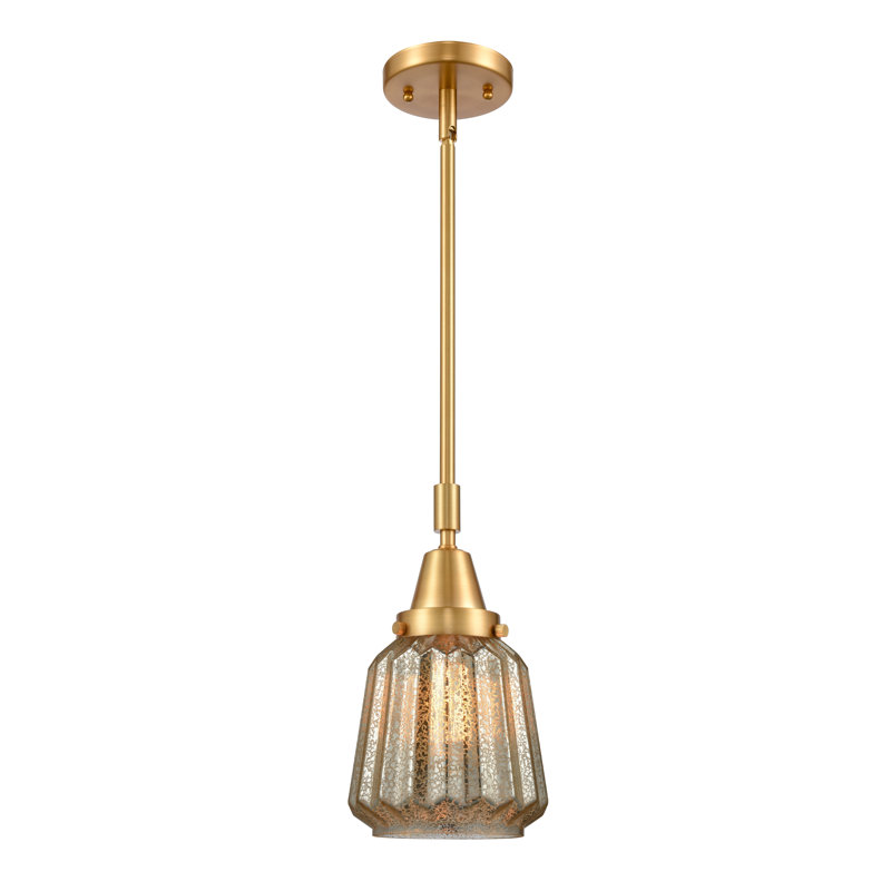 Caggiano 1 - Light Single Pendant, No Bulb Included, Mercury, Satin Gold