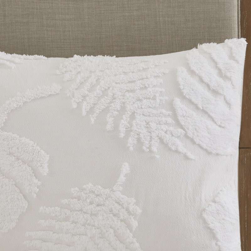 3 Piece Cotton Chenille Comforter - King/ King, , Beach House Bedroom, Filled Fill, King Comforter + 2 Shams