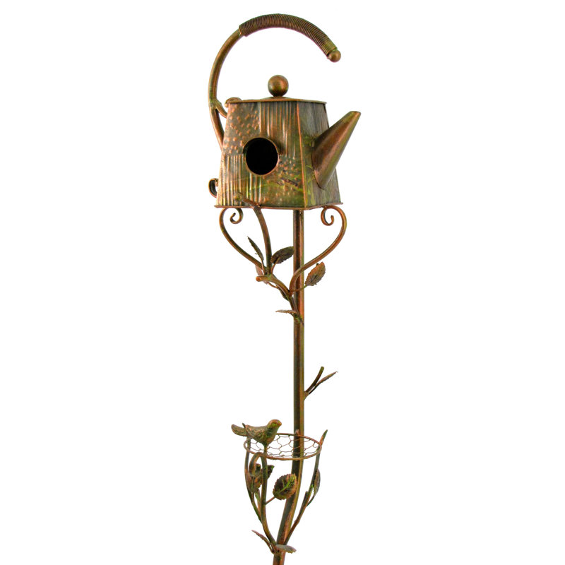 Hansard Teapot Birdhouse Garden Stake