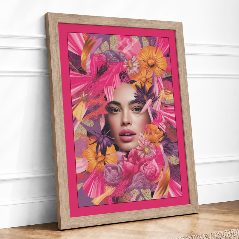 Bloom Modern - Framed Print, A4 - 29.7 x 21.0 cm, Oak