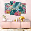 Ensemble de 4 feuilles tropicales sur toile-110869409