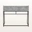 Bureau d'ordinateur Ellingham Huche avec tablette en gris avec finition en métal, H 38,95 po x l 47,14 po x P 23,46 po