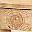 Table de chevet bohémienne en rotin naturel à 1 tiroir avec tablette ouverte, parfaite pour le rangement et le décor élégant d'une chambre à coucher.