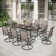 Alyah 8 - Person Metal Patio Dining Set with Extendable Rectangular Table