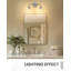 Éclairage pour meuble-lavabo campagnard 2 lumières 16 pouces, abat-jour globe en verre transparent, nickel brossé-2026366298-2026366297