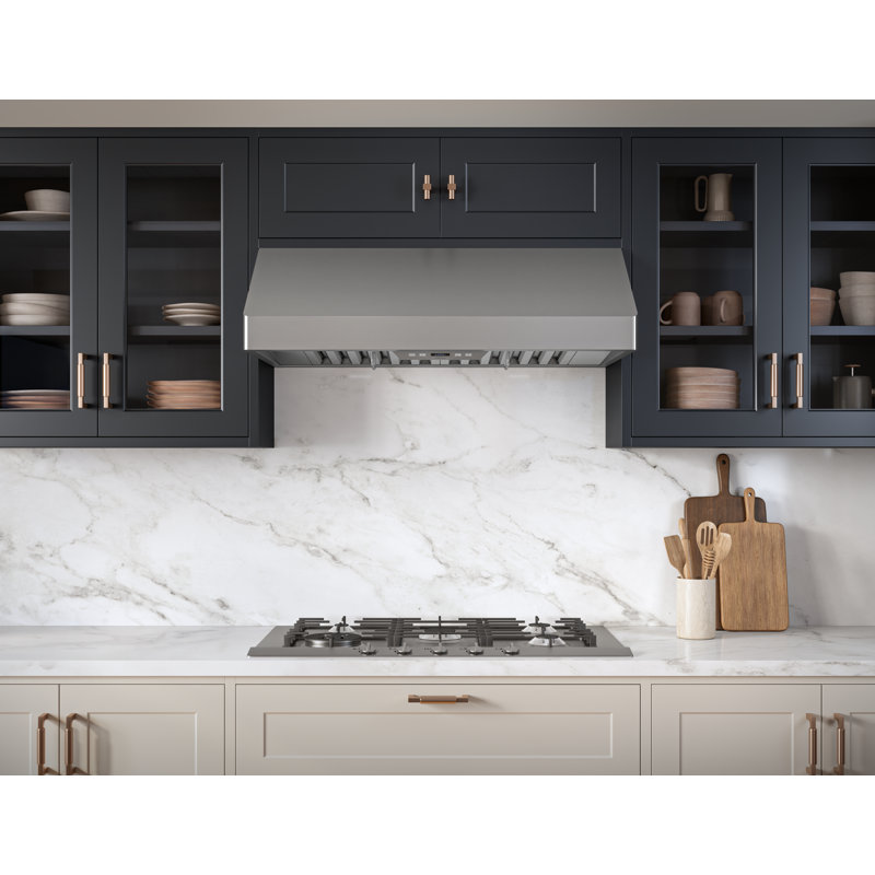 Tempest I 30 in. 650 CFM Under Cabinet Mount Range Hood with LED Light in Stainless Steel, 36"