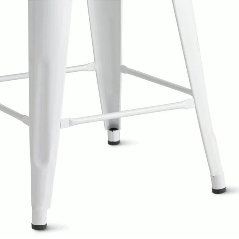 Guillen Metal Stool, White
