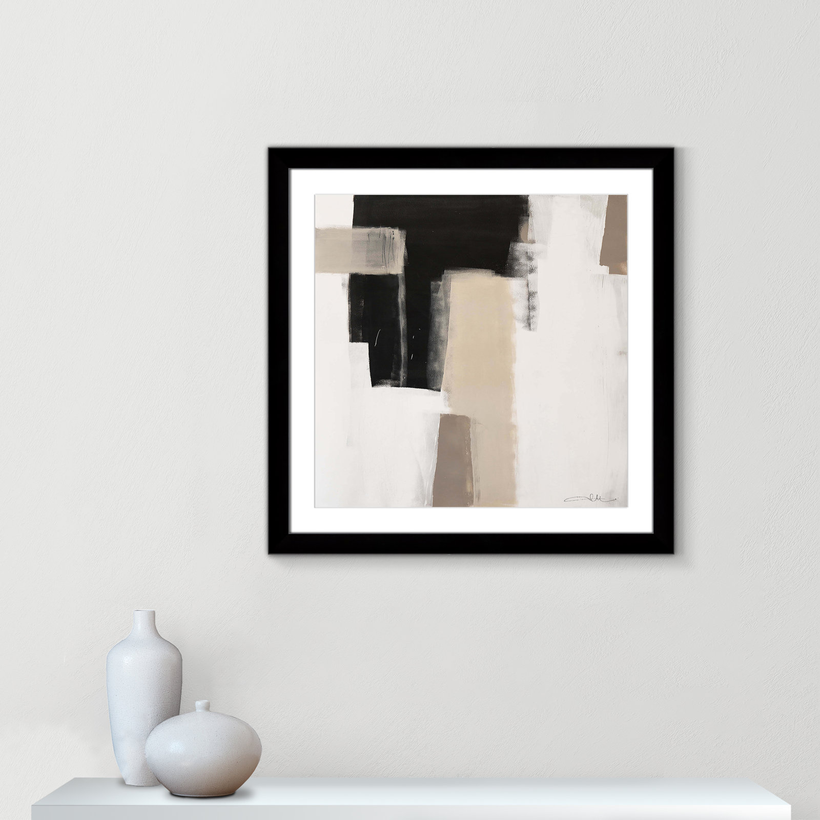 Earth Scapes I Print, Black Cube Framed, 29" H x 29" W x 1.25" D