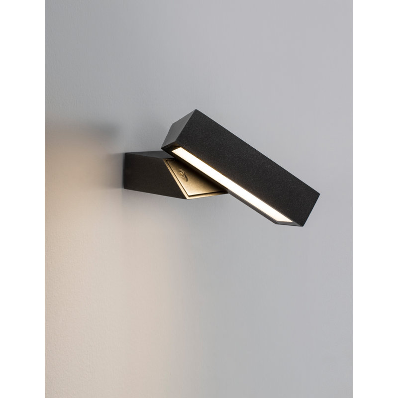 Anthracite Integrated LED Outdoor Armed Sconce