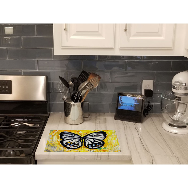 Buttefly Whisp Glass Cutting Board