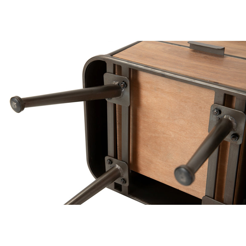 50cm W Metal Bedside Table