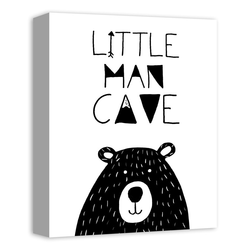 « little man cave », art encadré Spoffo, Toile tendue, H 14 po x l 11 po x P 1,25 po