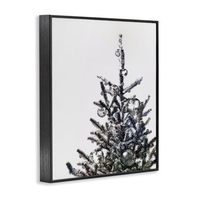 Arbre de Noël, boules disco, estampe numérique par Victoria Barnes
