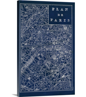 «Blueprint Map Paris» par Sue Schlabach, impression