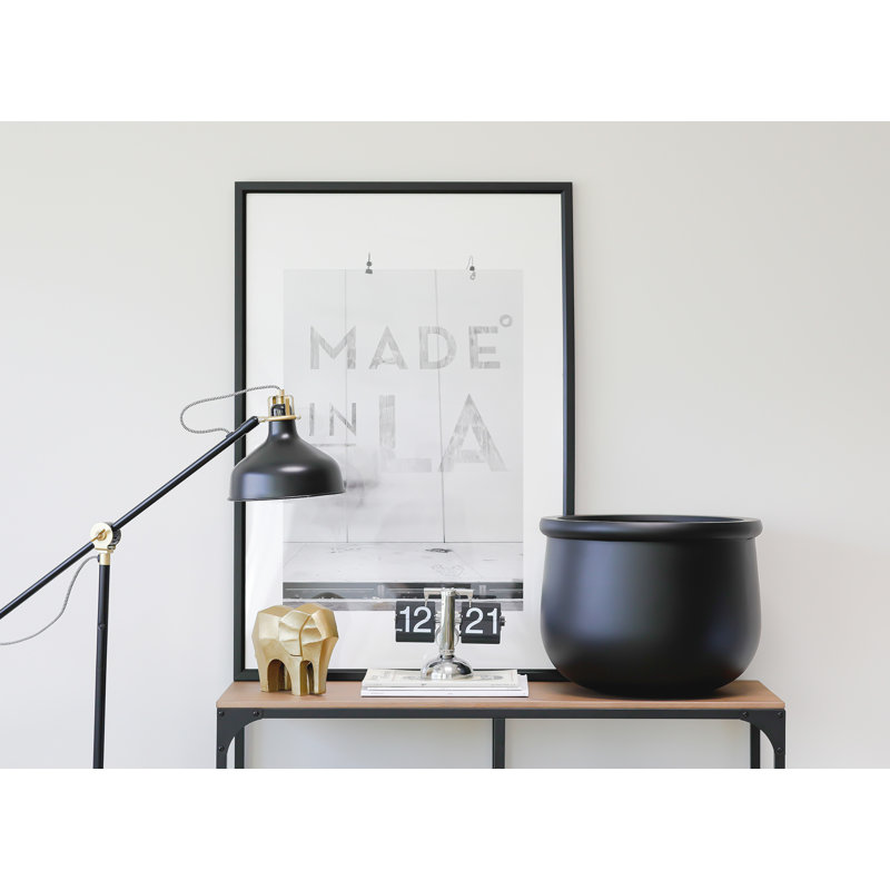 Handmade Pot Planter, Black, 12.5 " H x 15.75 " W x 15.75 " D
