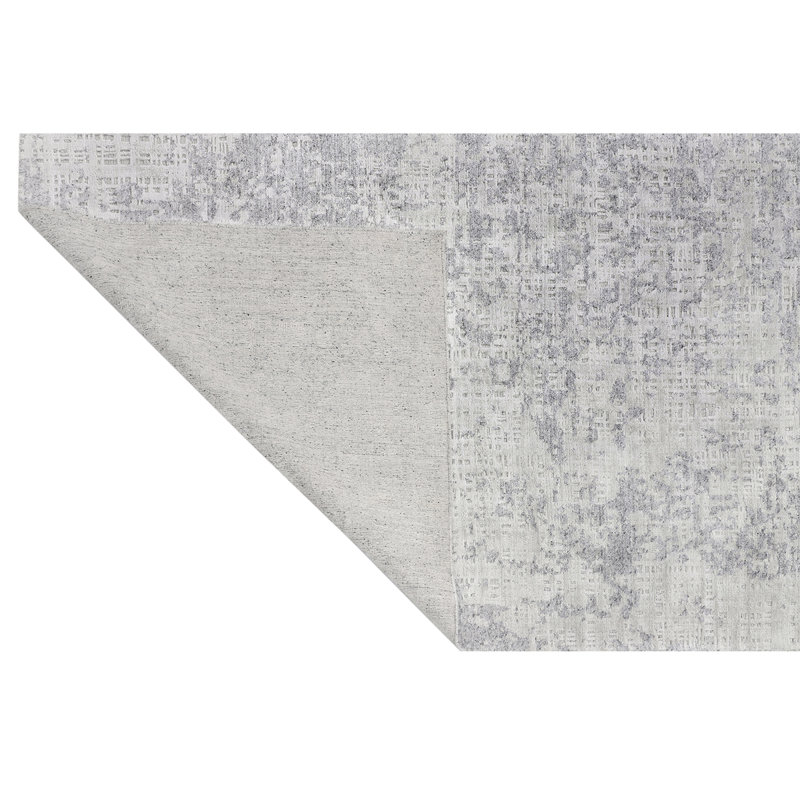 Hand Knotted Abstract Area Rug, Rectangle 8' x 10'