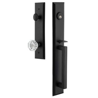 Ensemble de fausse poignée une pièce Ageless Iron Keep avec poignée en D et plaque Keep Keep