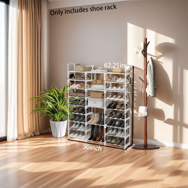For Home, Entryway, Bedroom & Doorway，Shoe Rack, White