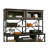 Wood Hutch With Glass Doors And Adjustable Shelves, Brown