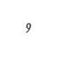 Deltana RNZ4-9 4" Numbers Zinc Die-Cast, Black