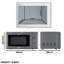Daewoo Argyle Grey Matching Kettle Toaster & Microwave Set 2 Slice, 20L & Rapid Boil