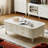Creme fraiche style solid wood end table