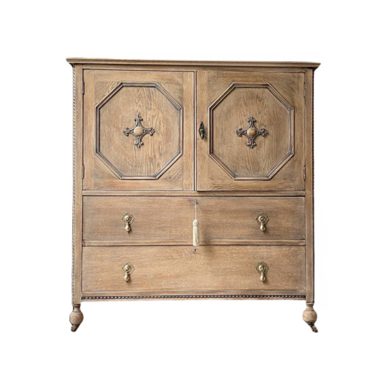 Solid Wood Retro Porch Cabinet Solid Wood Accent Cabinet