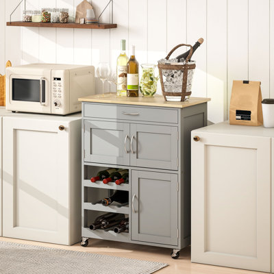 Solid Wood Kitchen Cart