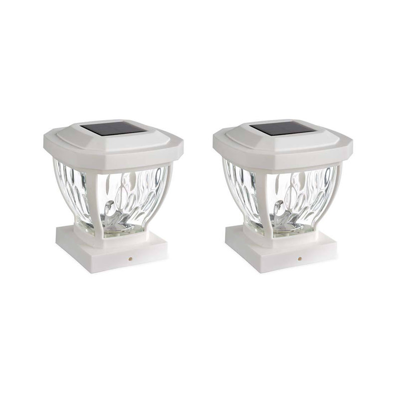 Solar Powered Integrated LED Deck Light, White