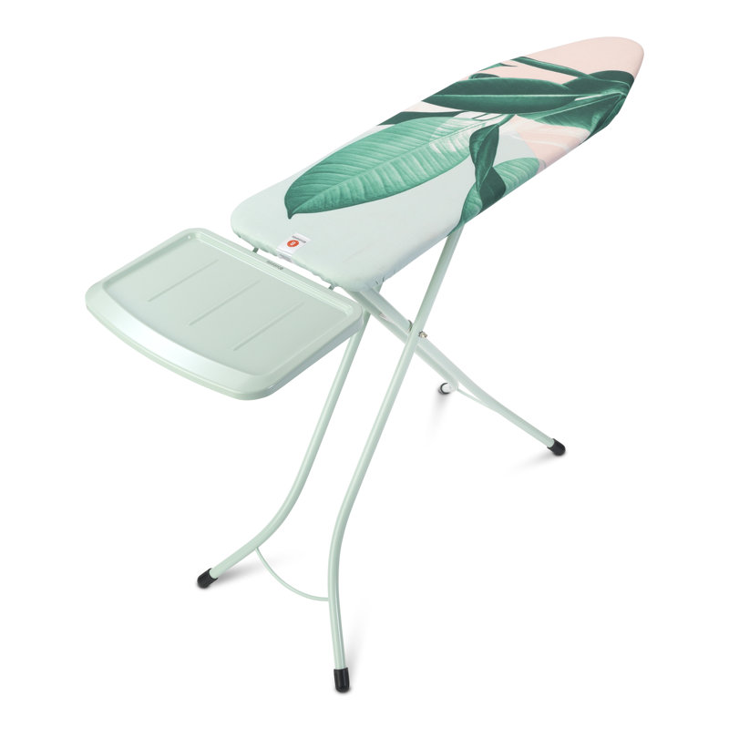 Brabantia Size B Ironing Board with Solid Steam Unit Holder, Light Green