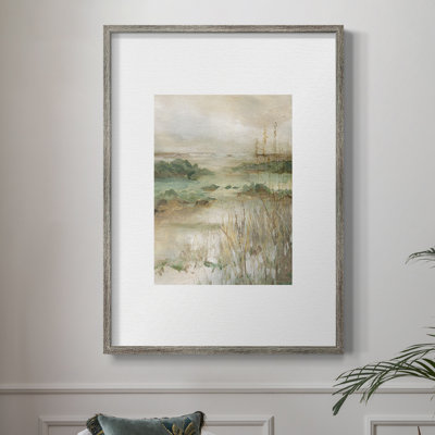 Sandy Seagrass Shores, reproduction encadrée - bois massif 50255