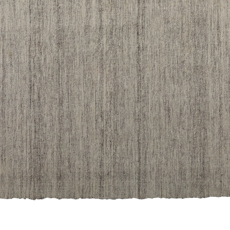 Gray & Beige Flatweave Wool Rug - 6'3" x 11'5"