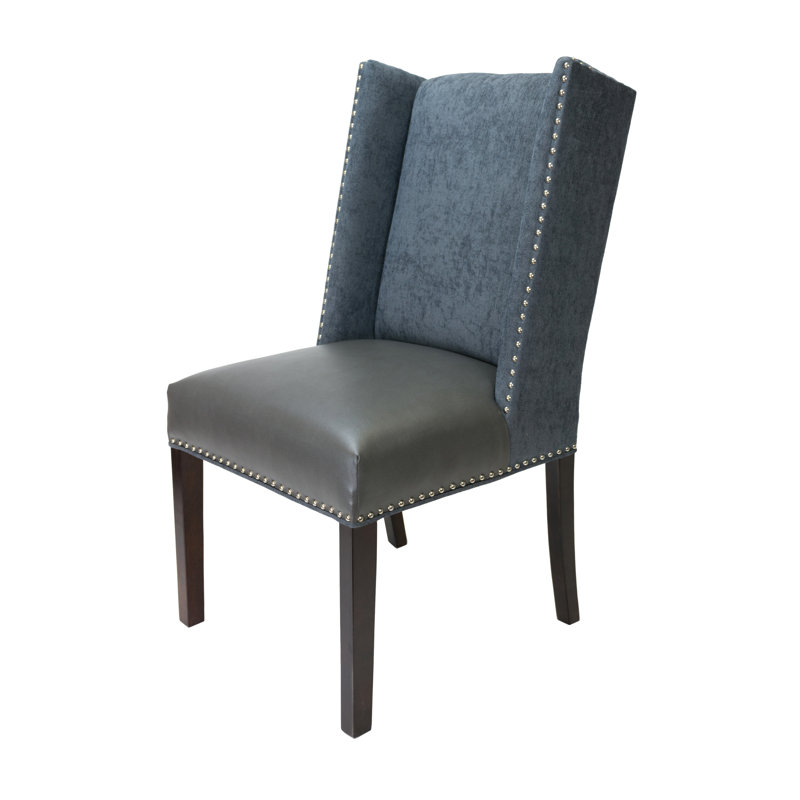 Chaise d'appoint rembourrée Bernier, Espresso, gris