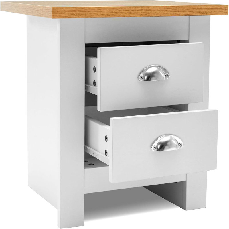45cm W Manufactured Wood Bedside Table