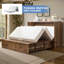Grand lit escamotable Wilkinson Farmhouse avec grand tiroir de rangement et station de charge, Barnwood-473660191-489933600