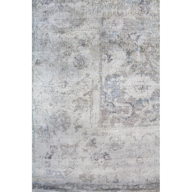 Tapis unique en soie / coton tissé à la main nouvel âge 8 pi 10 po x 11 pi 11 po Agra