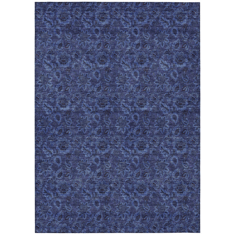 Bungalow Rose Performance Floral Indoor / Outdoor Rug | Wayfair