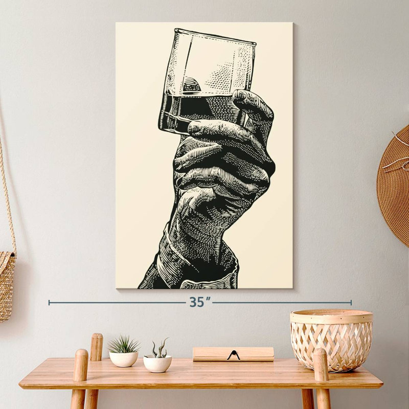 Whiskey In Hand Canvas Print, 30" H x 20" W x 1.25" D