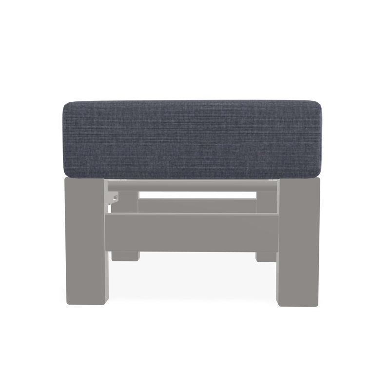 Repose-pieds à assise profonde en polymère St. Catherine, Denim prouvé, Gris chaleureux