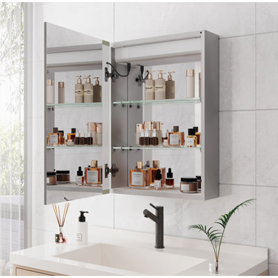 Armoire à pharmacie avec miroir et 3 tablettes l 20 po x H 28 po