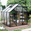 Serre moderne avec toit ajustable et base galvanisée de la collection Solara Sanctuary