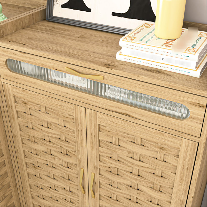 Buffet Cabinet With Adjustable Shelf & Drawer For Blanket Storage In Bedroom Kitchen, Dining Room, Bathroom, Entryway Style