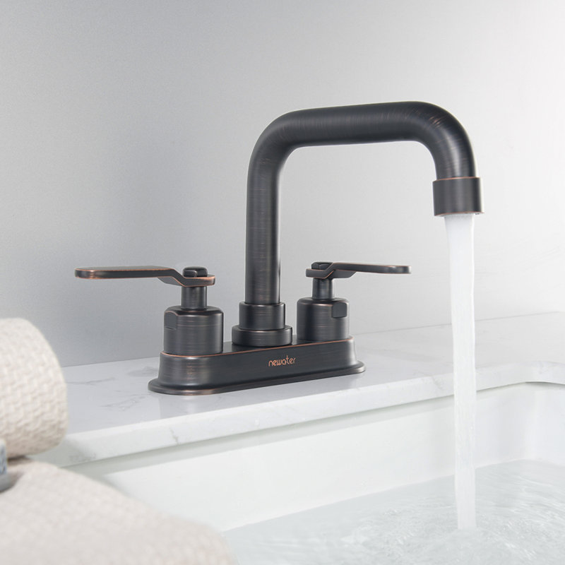 Centerset 2-Handle Bathroom Faucet with Drain Assembly, Oil Rubbed Bronze