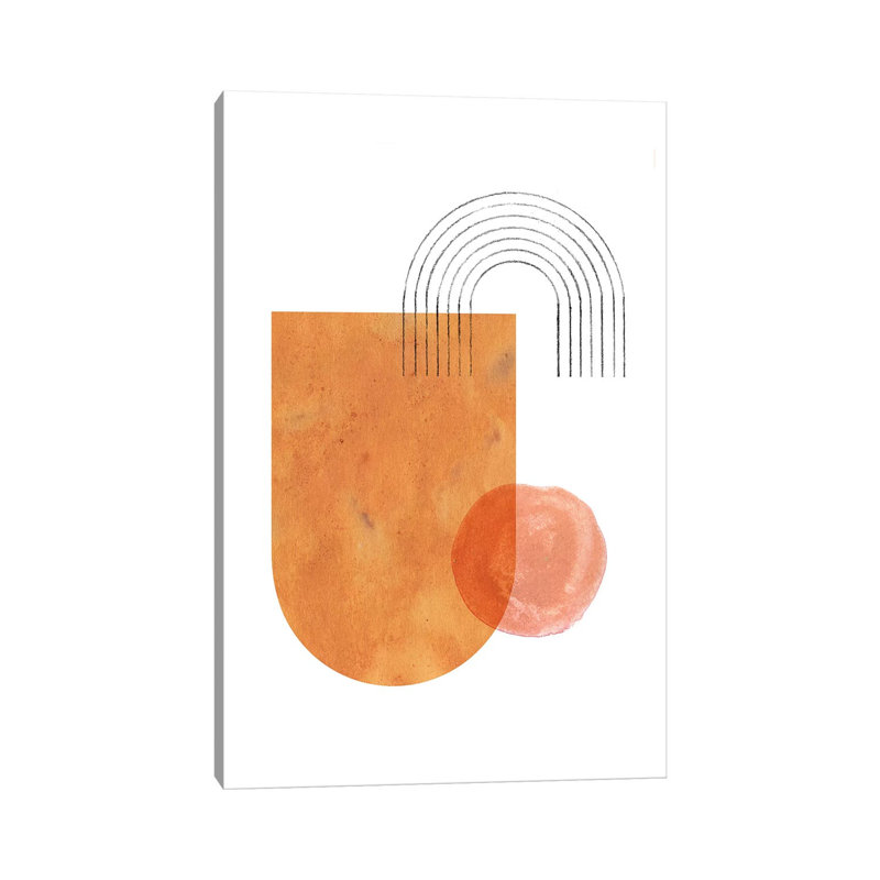Burnt Orange Abstract - Painting on Canvas, Wrapped Canvas, 101.6cm H x 66.04cm W x 3.81cm D
