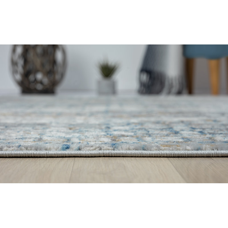 Lillith Machine Woven Beige/Blue/Grey Indoor Rug, Rectangle 200 x 290cm
