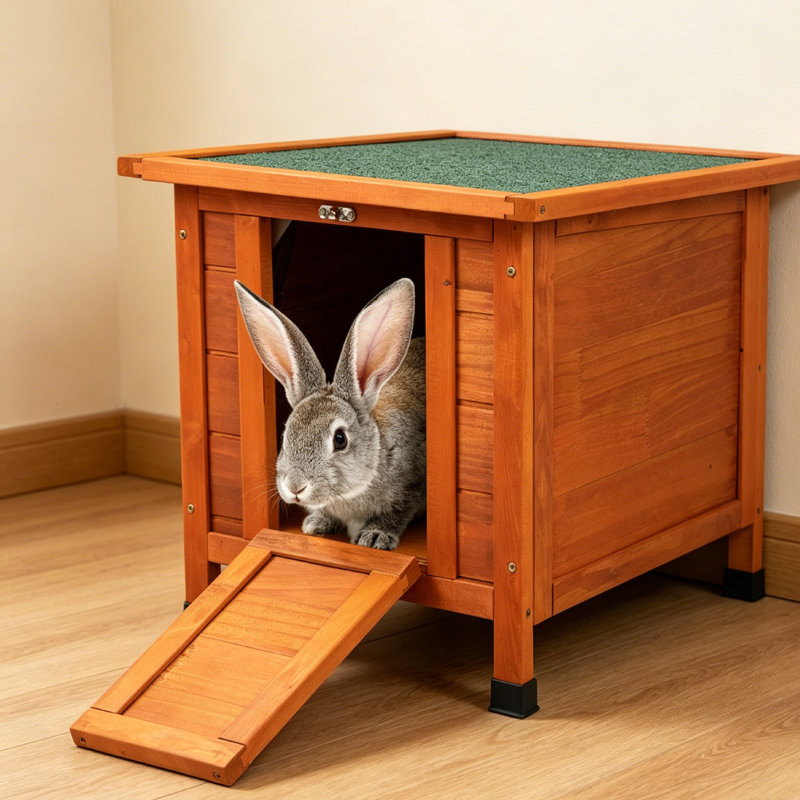Cage à petits animaux avec rampe, cage à lapins intérieure